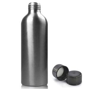 200ML Aluminium Bottle w black cap