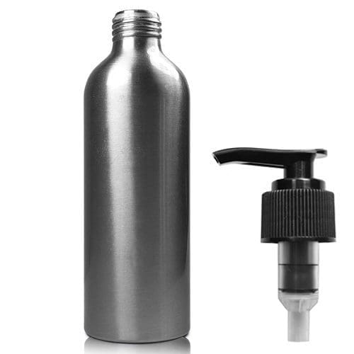 200ML Aluminium Bottle w black pump
