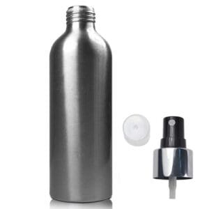 200ML Aluminium Bottle w silver spray