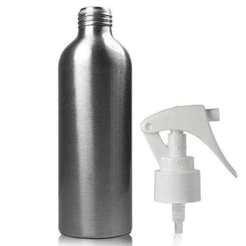 200ML Aluminium Bottle w white mini trigger