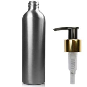 250ml Brushed Aluminium Lotion Bottle