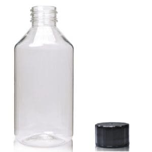 250ml Clear Plastic Bottle With A Screw Cap