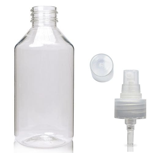 250ml Clear Bottle With Atomiser Spray