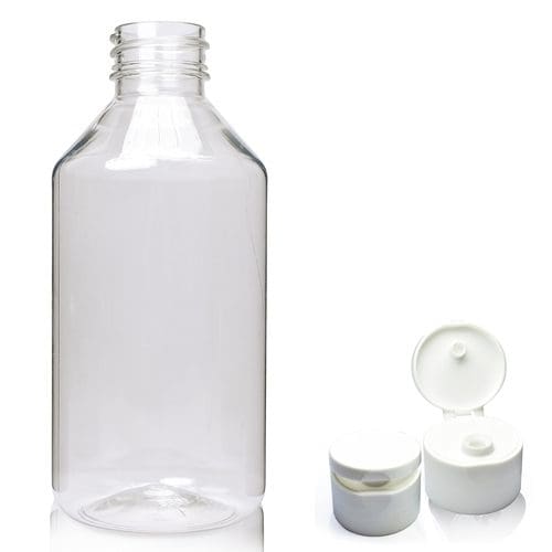 250ml Clear Flip Top Bottle