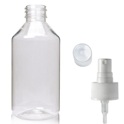 250ml Clear Bottle With Atomiser Spray | Ampulla Ltd | 0161 367 1414