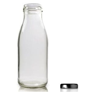 250ml Clear Glass Milk Bottle