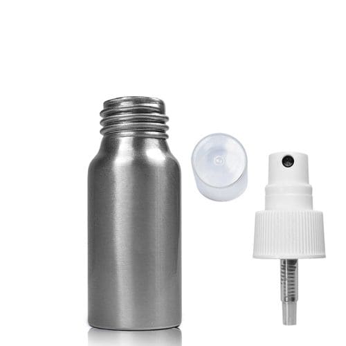 30ML Aluminium Bottle w white spray