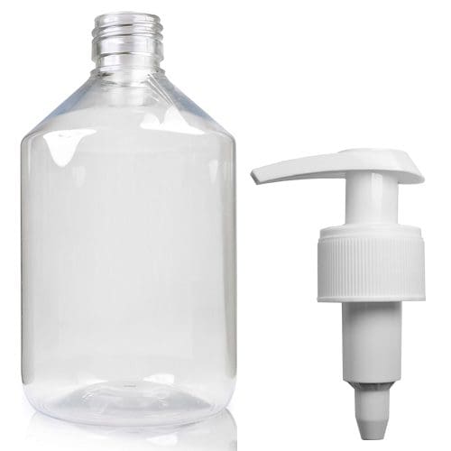 500ml Clear PET Plastic Pharma Veral Bottle