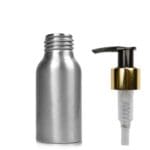 50ML Aluminium Bottle w black gold pump