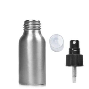50ML Aluminium Bottle w black spray