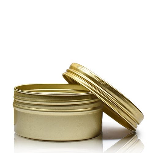 100ml Gold Aluminium Jar and Lid