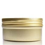 100ml Gold Aluminium Jar and Lid