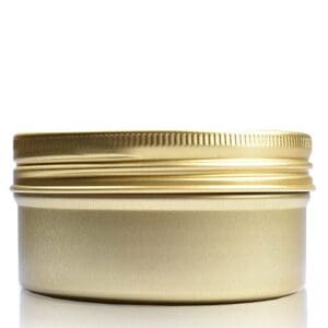 100ml Gold Aluminium Jar and Lid