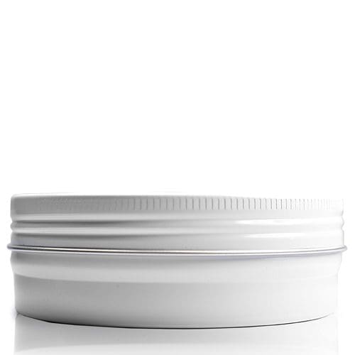 120ml White Aluminium Jar and Lid