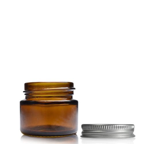 15ml Amber Glass Jar With Aluminium Cap