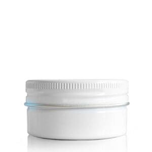 15ml White aluminium jar with lid