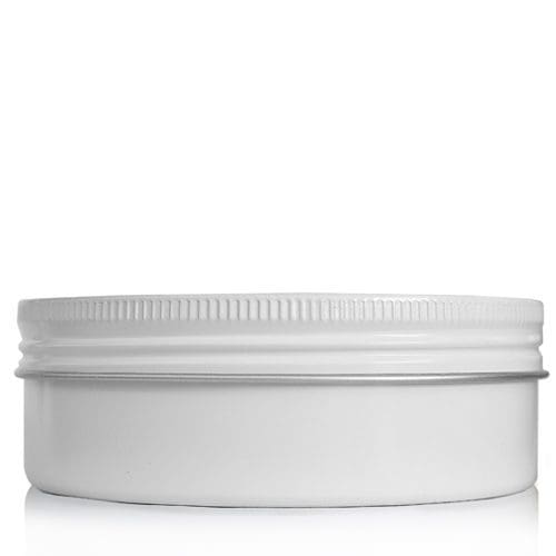 180ml White Aluminium Jar and Lid