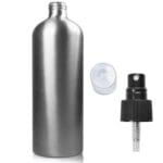 500ml Brushed Aluminium Bottle With Atomiser Spray