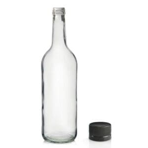 750ml Clear Glass Water Bottle With Screw Cap
