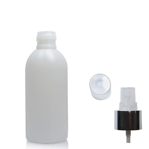 150ml Natural HDPE Glossy Boston Spray Bottle