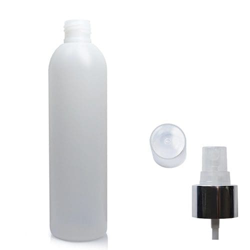 250ml Natural HDPE Boston Glossy Spray Bottle