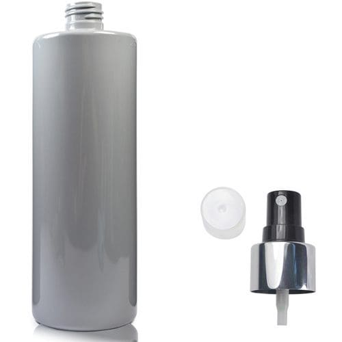 500ml Grey Plastic Bottle With Atomiser Spray