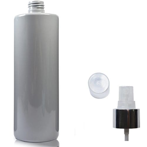 500ml Grey Plastic Bottle With Atomiser Spray