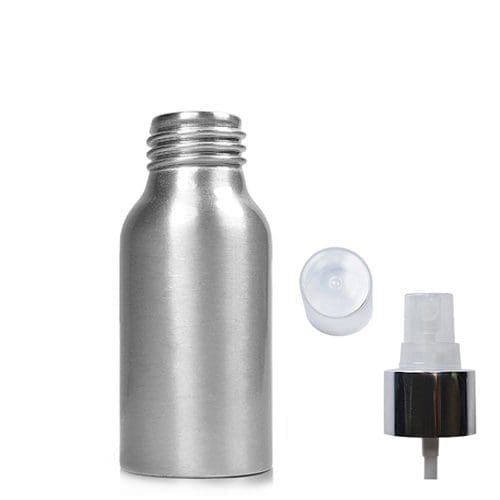 50ml Brushed Aluminium Premium Spray Bottle