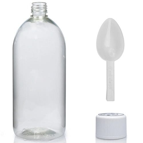 1000ml Clear Bottle With plastic spoon