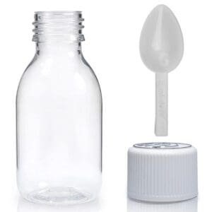 100ml Clear Bottle With plastic spoon