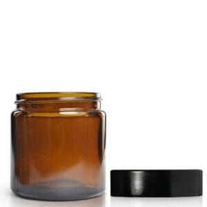 120ml Amber Glass Cosmetic Jar with screw cap