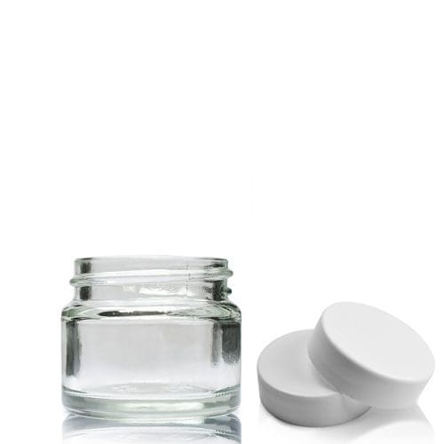 15ml Clear Glass Cosmetic Jar With Screw Cap