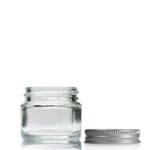 15ml Clear Glass Cosmetic Jar With Aluminium Cap