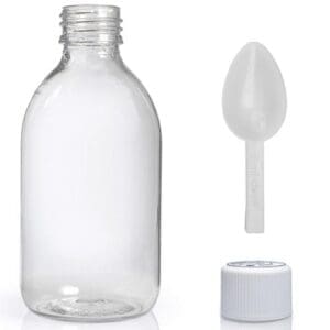 250ml Clear Bottle With plastic spoon