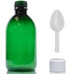 250ml Green PET Sirop Bottle With Child Resistant Cap