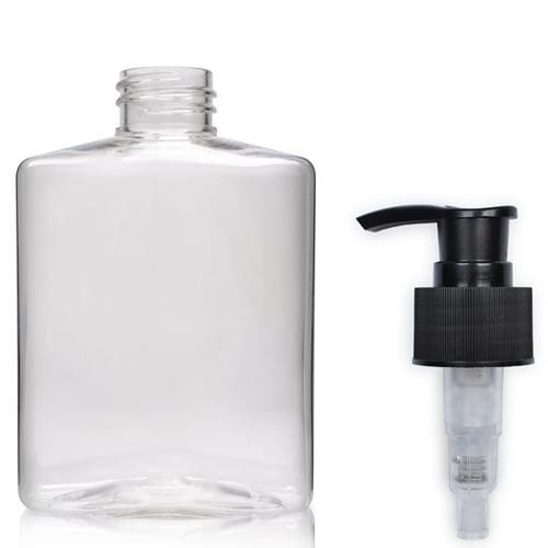 250ml Clear PET Hand Wash Bottle With Lotion Pump
