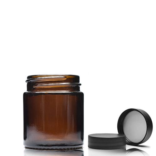 30ml Amber Glass Cosmetic Jar With Screw Cap