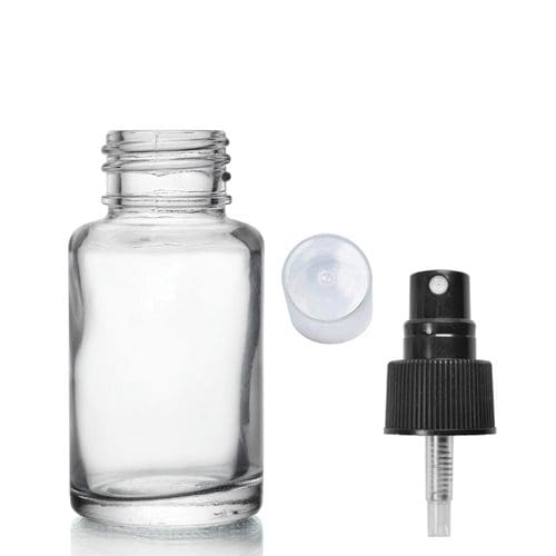 30ml Clear Glass Cosmetic Bottle With Atomiser Spray