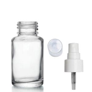 30ml Clear Glass Cosmetic Bottle With Atomiser Spray