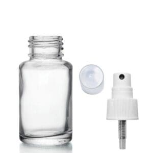 30ml Clear Glass Cosmetic Bottle With Atomiser Spray