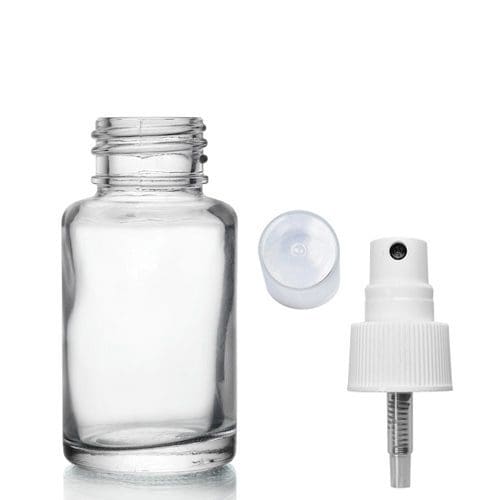 30ml Clear Glass Cosmetic Bottle With Atomiser Spray