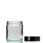 30ml Clear Glass Cosmetic Jar With Black Urea Cap