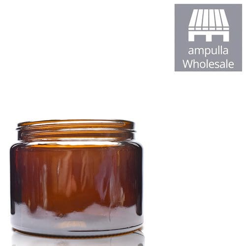 500ml Amber Glass Cosmetic Jars Wholesale