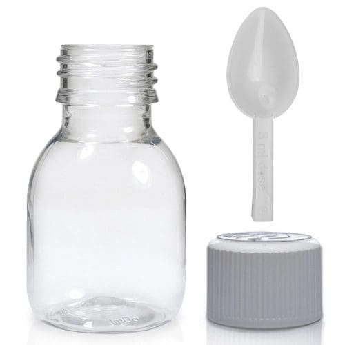 60ml Clear Bottle With plastic spoon
