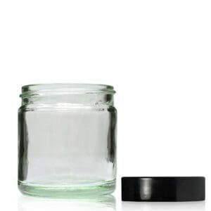 60ml Clear Glass Cosmetic Jar With Lid