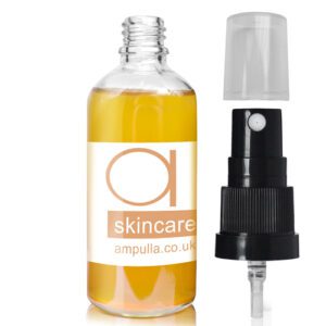 100ml Clear Glass Skincare Bottle With Atomiser