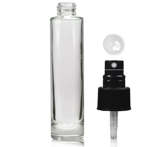 100ml Clear Glass Cylindro Bottle With Atomiser Spray