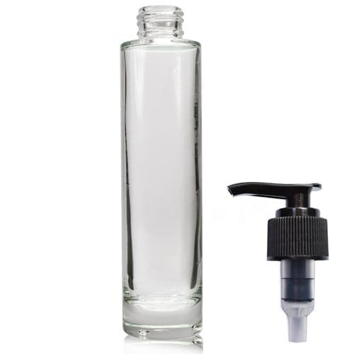100ml Clear Glass Simplicity Bottle & Lotion Pump