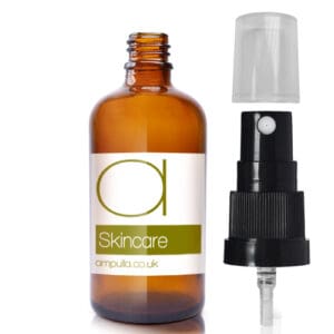 100ml Amber Glass Skincare Bottle With Atomiser