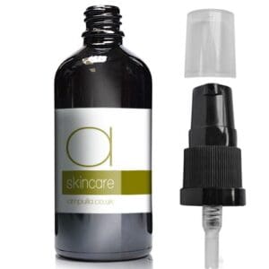 100ml Black Glass Lotion Bottle